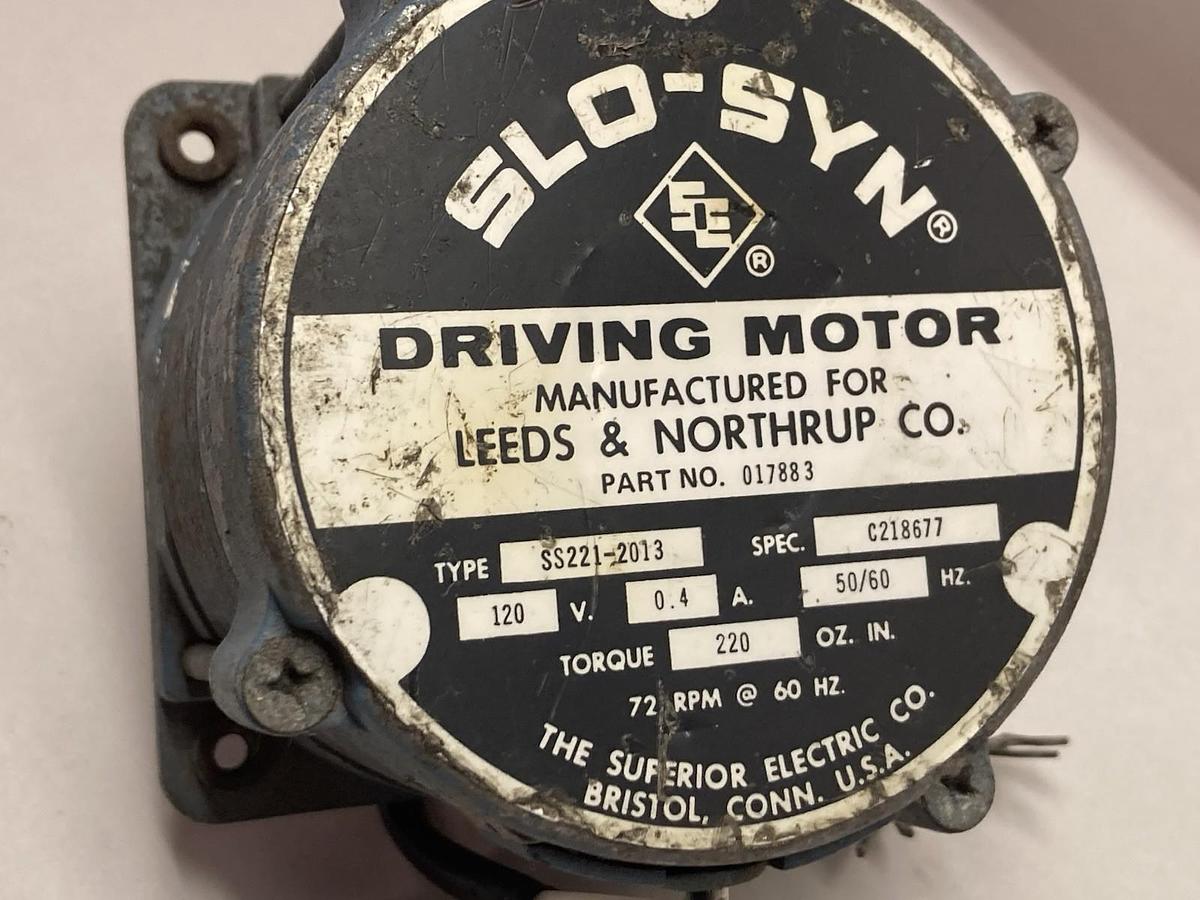 Used Slo-Syn,Type SS221-2013,Stepping Motor 120V 0.4A 50/60Hz