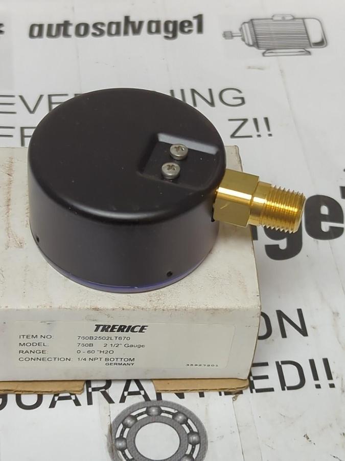 TRERICE,760B2502LT70 760B,2-1/2 INCH PRESSURE GAUGE 1/4 INCH BOTTOM CONNECTION