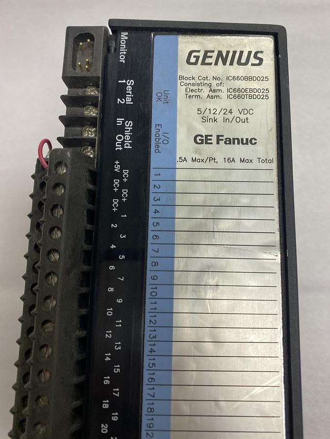 Used GE FANUC,IC660BBD025,GENIUS I/O BLOCK