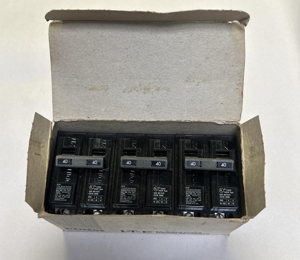 ITE,Q240,CIRCUIT BREAKER 40A 120/240V 2P LOT OF 3 NOS