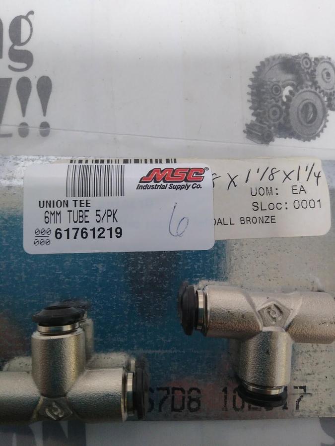UNBRANDED,61761219,TUBE UNION TEE 6MM OD LOT OF 6
