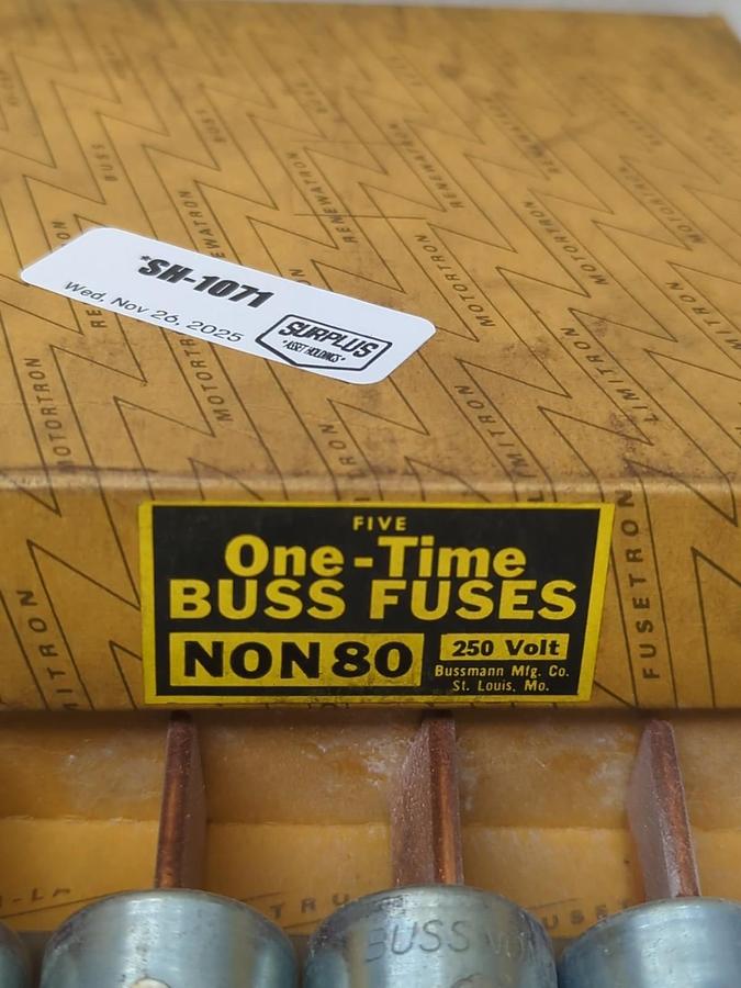 COOPER BUSSMANN,NON 80,ONE-TIME 80 AMP FUSES PACK OF 5 NOS