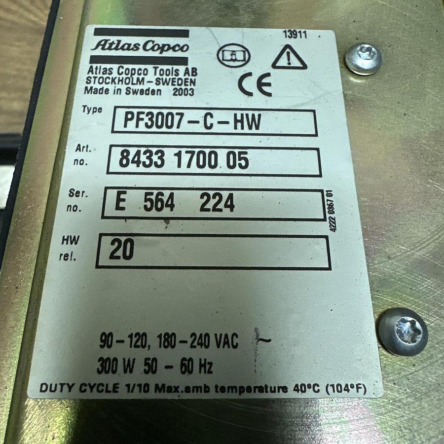 Used Atlas Copco,PF3007-C-HW,Tensor S3-S7,Controller 240VAC 150W 50/60hz