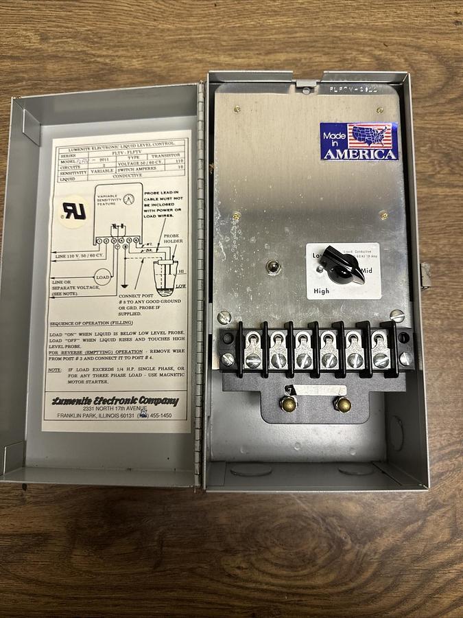 Lumenite,FLFTV-2011,Liquid Level Control