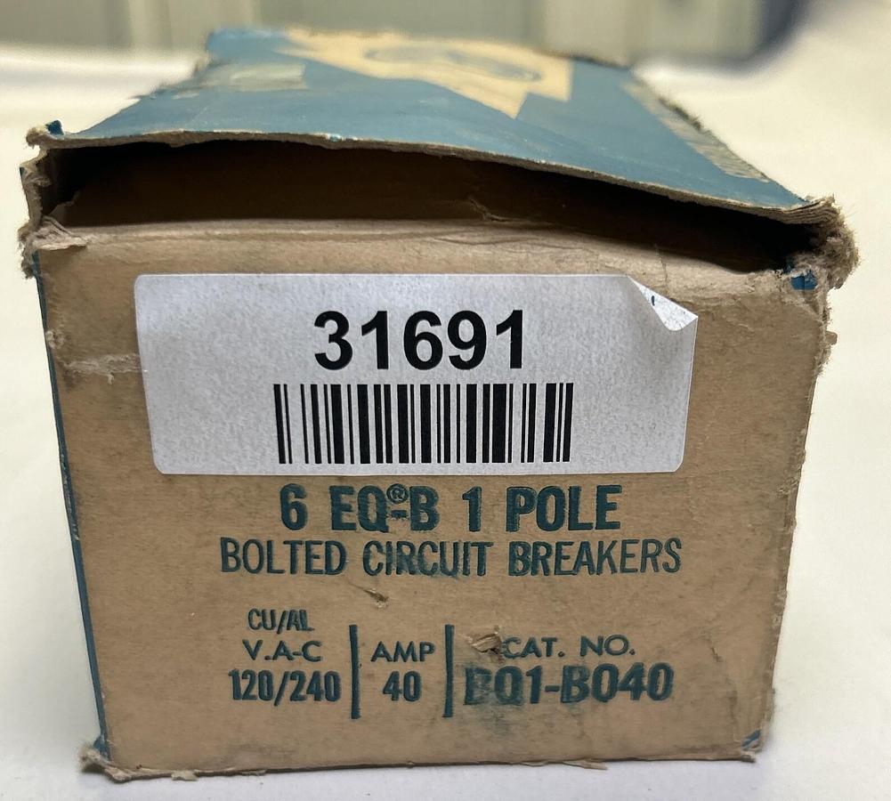 Used SIEMENS ITE,BQ1-B040,CIRCUIT BREAKER 40A 120/240V 1P LOT OF 6