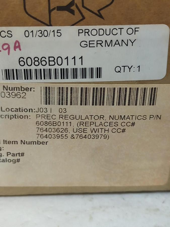 NUMATICS,6086B0111,PRECISION REGULATOR NOS