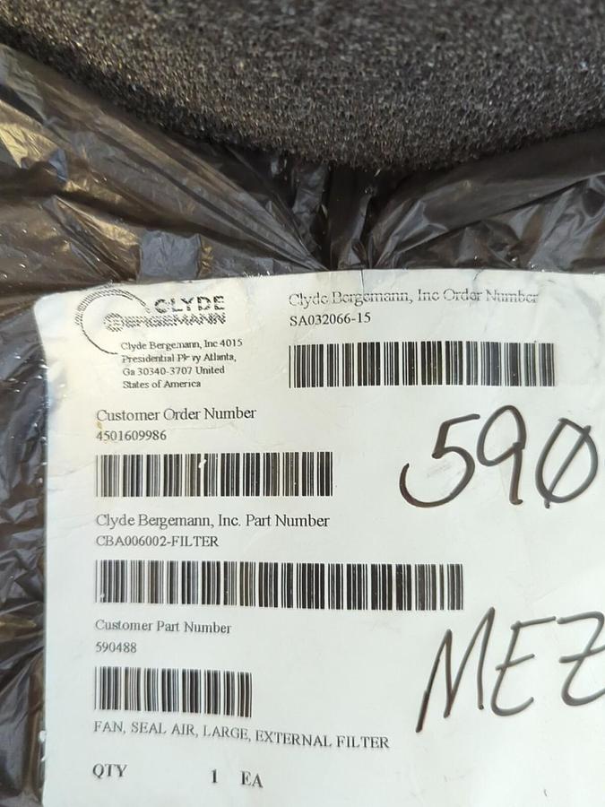 CLYDE BERGEMANN,CBA006002,AIR FILTER NOS