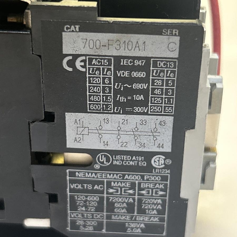 Used ALLEN BRADLEY,700-F310A1,CONTROL RELAY