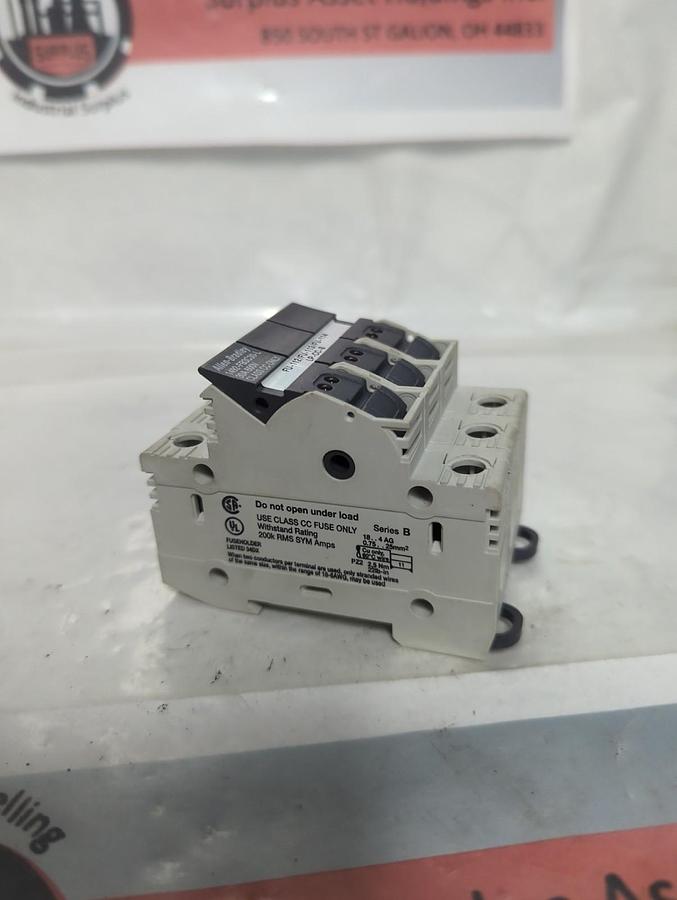 Used ALLEN BRADLEY,1492-FB3C30-L,SERIES B FUSE HOLDER 30A 600V PRE-OWNED