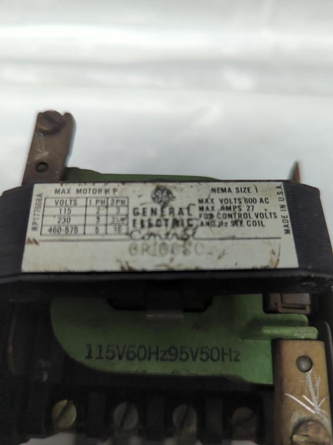 Used GE,CR106SC,MOTOR STARTER NEMA SIZE 1 PRE-OWNED