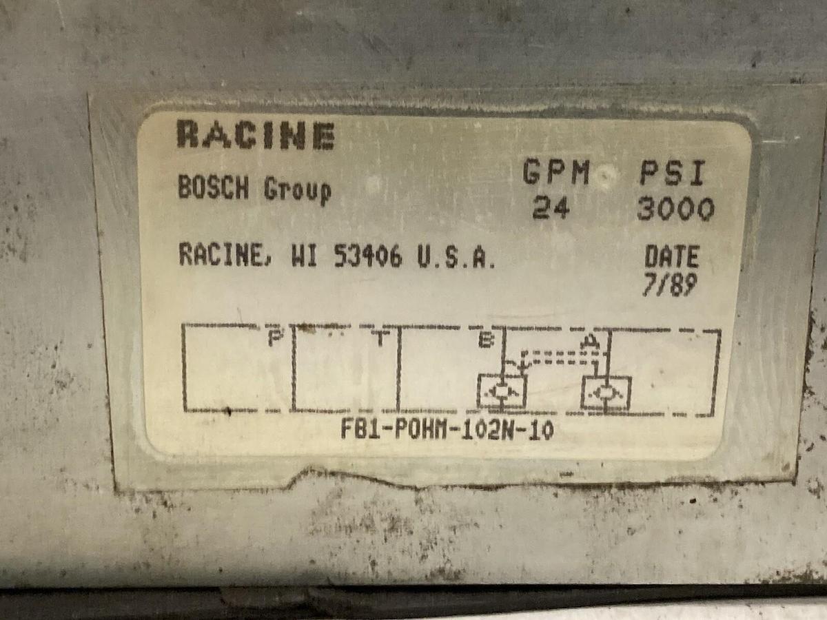 Used Racine,FB1-P0HM-102N-10,Hydraulic Control Valve