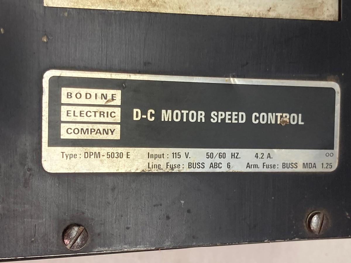 Used Bodine Electric Company,DPM-5030 E,DC Motor Control
