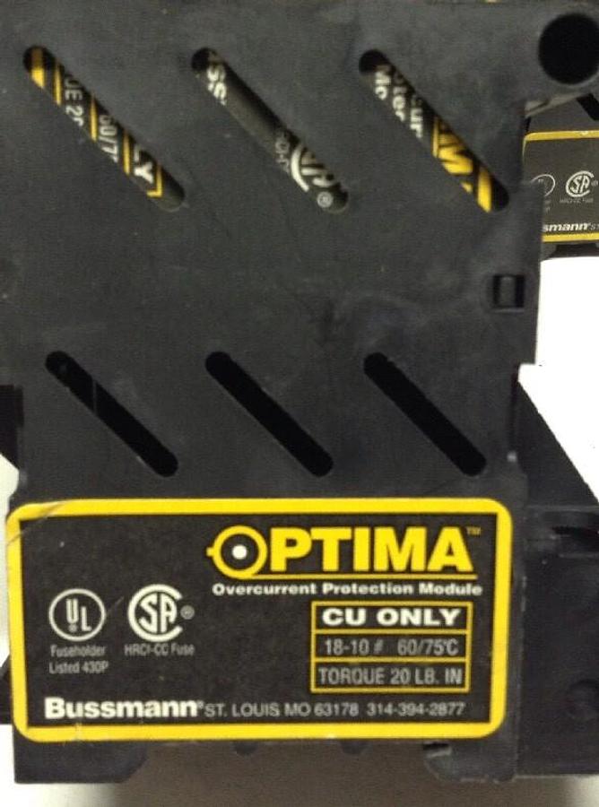 Bussmann Optima,OPM-CC,Overcurrent Protection Module IMA LOT OF 4