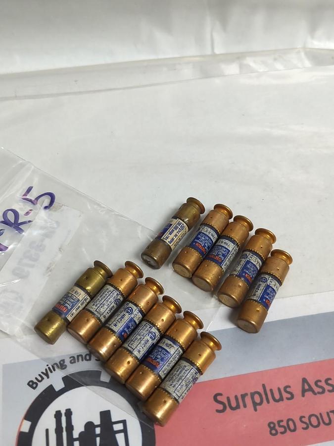 Used COOPER BUSSMANN,FRN-R-5,FUSETRON 5 AMP FUSE LOT OF 11 PRE-OWNED