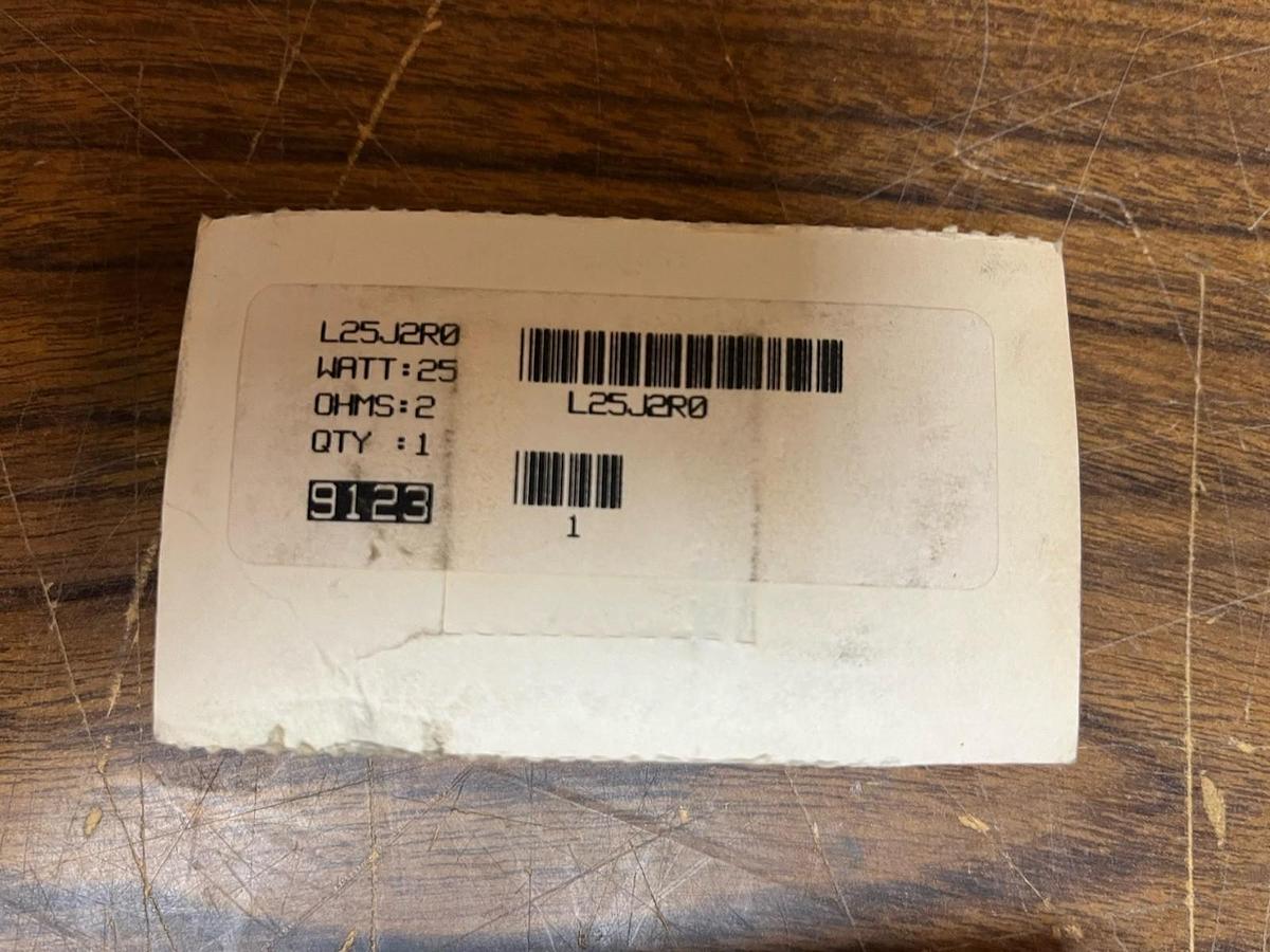 OHMITE,L25J2R0,TYPE 270 FIXED RESISTOR 25 WATT 2 OHMS LOT OF 2