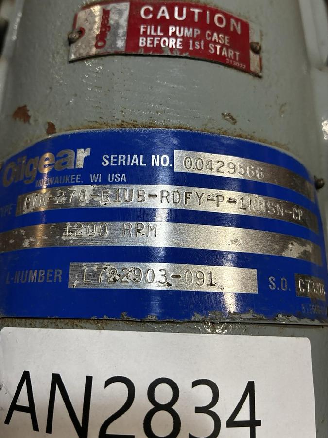 Used Oilgear,PVK-270-B1UB-RDFY-P-1NNSN-CP,Oil Pump