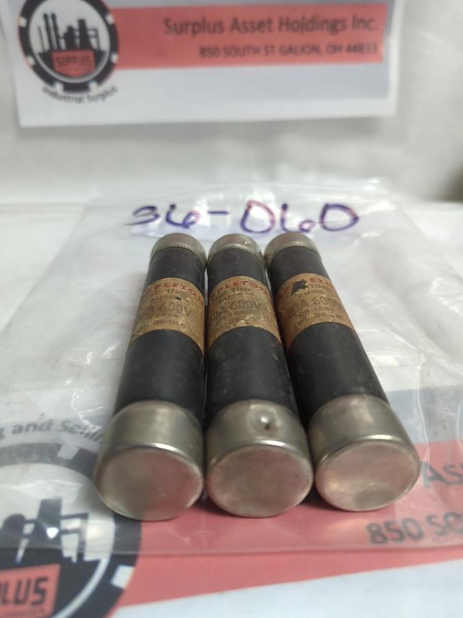 Used APPLETON,36-060,ONE-TIME FUSE 60 AMP LOT OF 3 PRE-OWNED