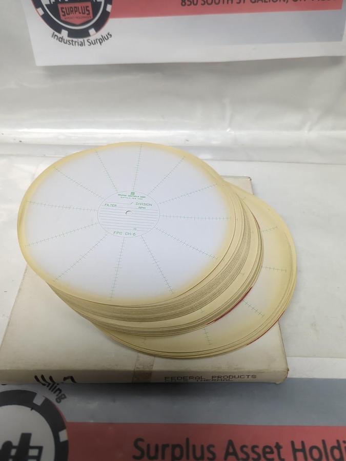 GRAPHIC CONTROLS,FPC CH-6,CIRCULAR RECORDING CHART PAPER PACK OF 100 PCS NOS