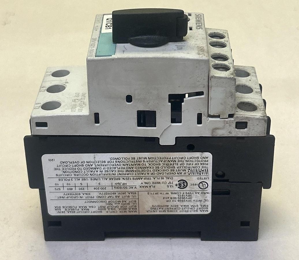 Used SIEMENS,3RV1021-1KA10,MOTOR STARTER
