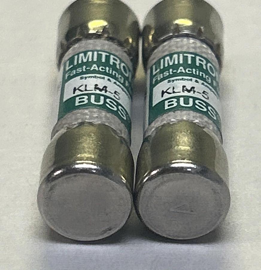 BUSSMANN,KLM-5,LIMITRON FUSE 5A LOT OF 2 NOS