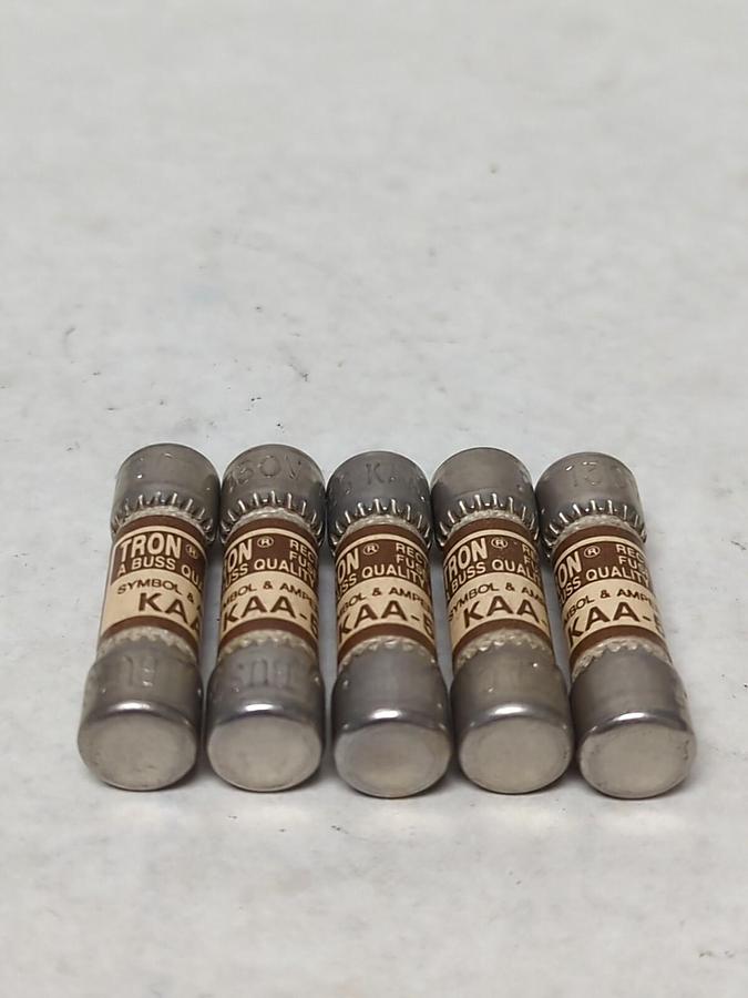 COOPER BUSSMANN,KAA-5,TRON 5 AMP FUSE LOT OF 5 NOS