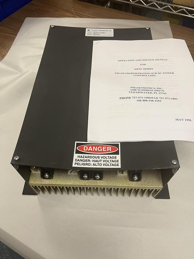 Used PHASETRONICS,36PD1-2045-V,POWER CONTROL 240V 50Amp