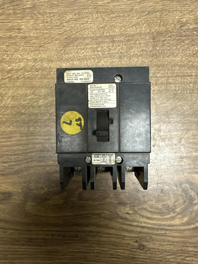 Used Siemens,BQCH3B020,20A Bolt On Circuit Breaker