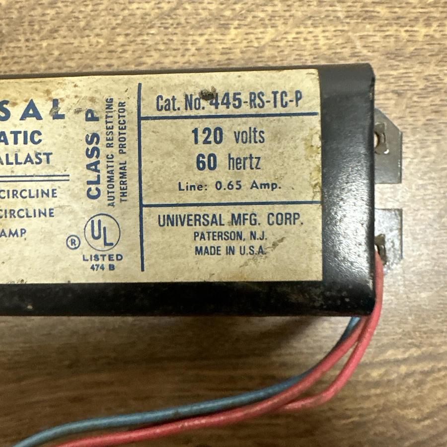 Used Universal,445-RS-TC-P,Rapid Start Ballast