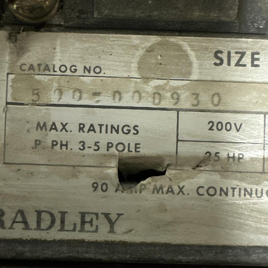 Used Allen-Bradley,500-D0D930,Size 3 Motor Starter WCoil CD236