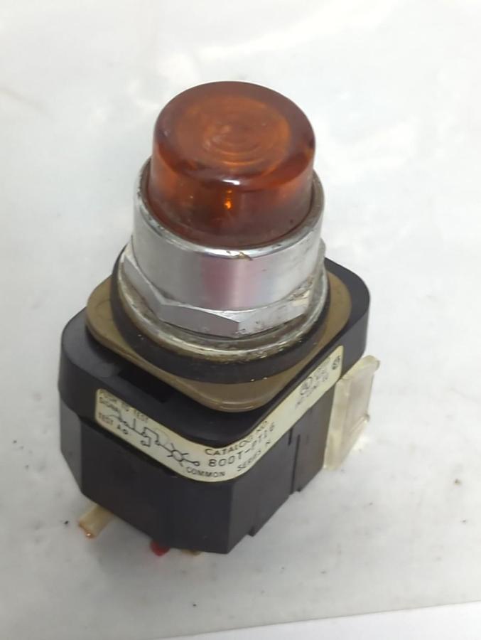 Used ALLEN BRADLEY,800T-PT16,SERIES N PUSH BUTTON AMBER PRE-OWNED