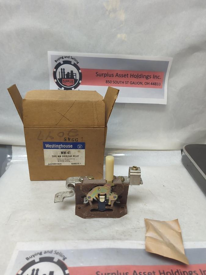 WESTINGHOUSE,NW-41,TYPE MW OVERLOAD RELAY LEFT HAND MOUNTING WITHOUT HEATER NOS