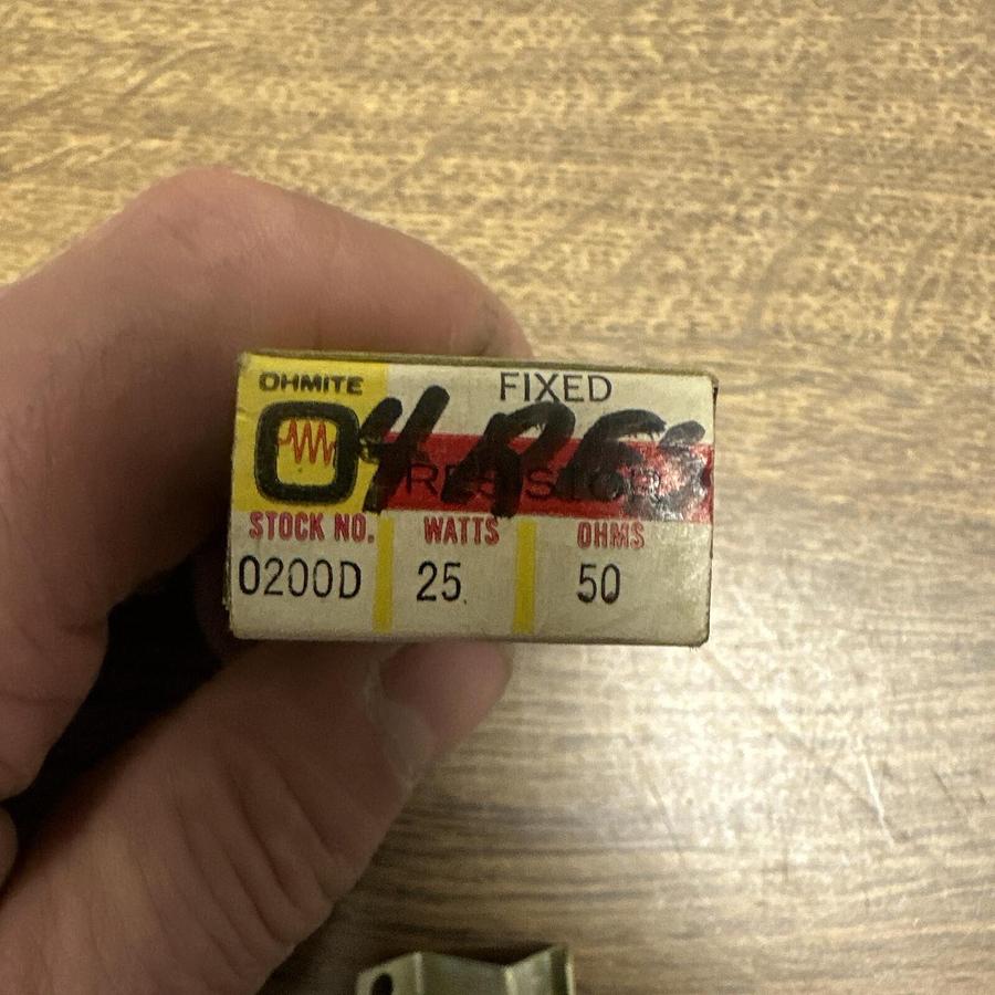 Ohmite,0200D,Resistor 25W 50 Ohm