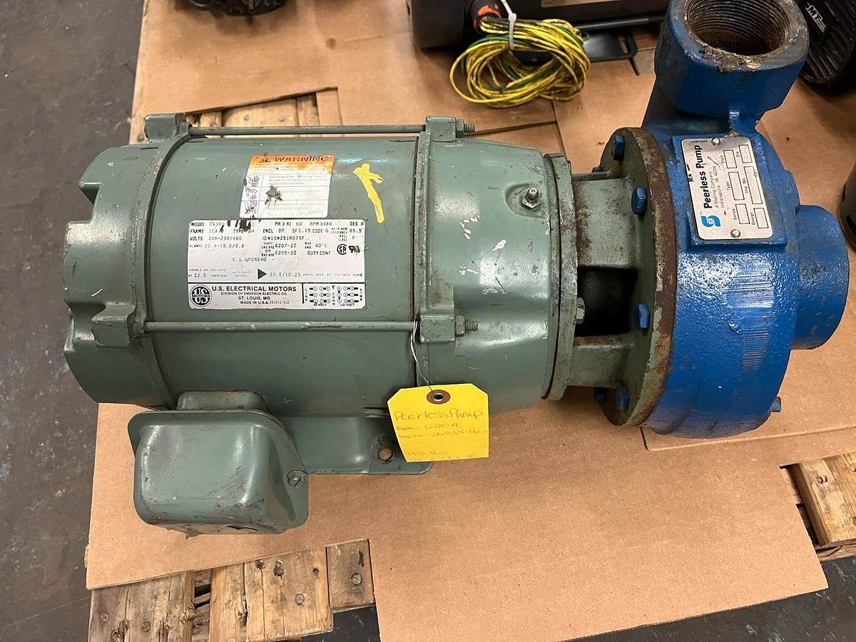 Used PEERLESS,2X3X6,CENTRIFUGAL PUMP 7.5HP 3480RPM 3PH