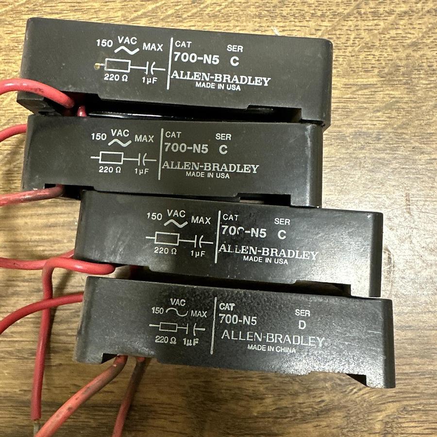 Used Allen Bradley,700-N5,Surge Supressor Relay LOT of 4