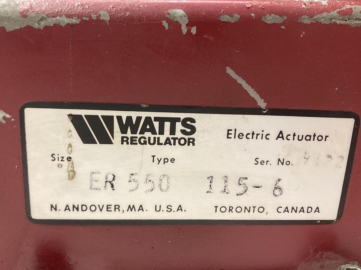 Used Watts Regulator,Type ER 550,Electric Actuator