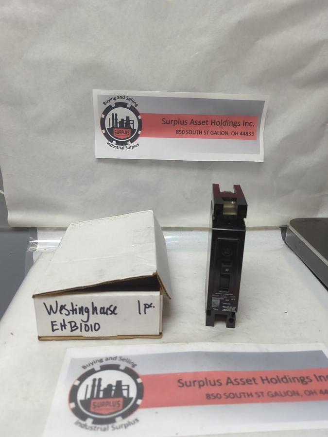 Used WESTINGHOUSE,EHB1010,CIRCUIT BREAKER 1-POLE 10 AMP PRE-OWNED