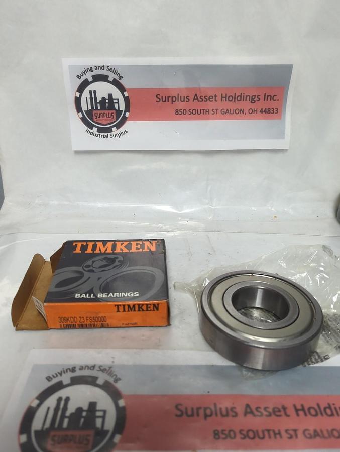 TIMKEN,309KDD Z3FS50000,SHIELDED BALL BEARING NOS