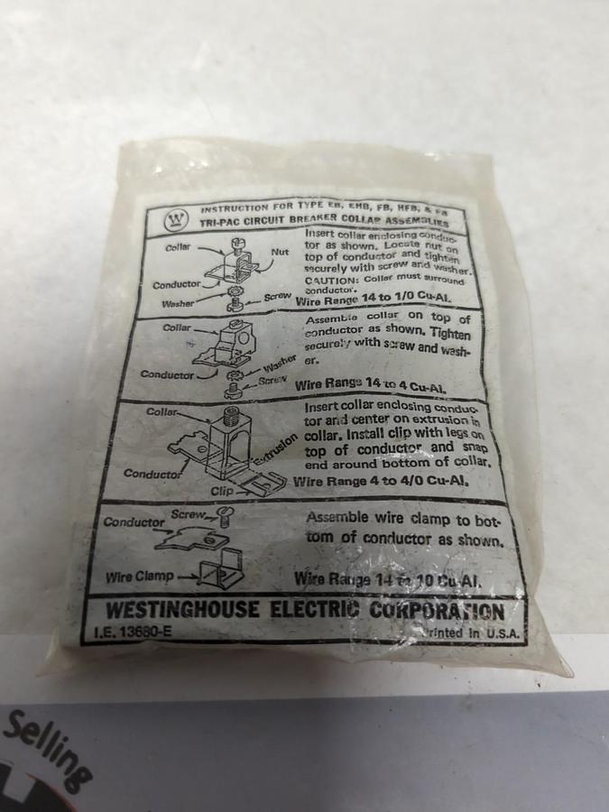 WESTINGHOUSE,624B100G17,CIRCUIT BREAKER LUG PACK OF 3 NOS