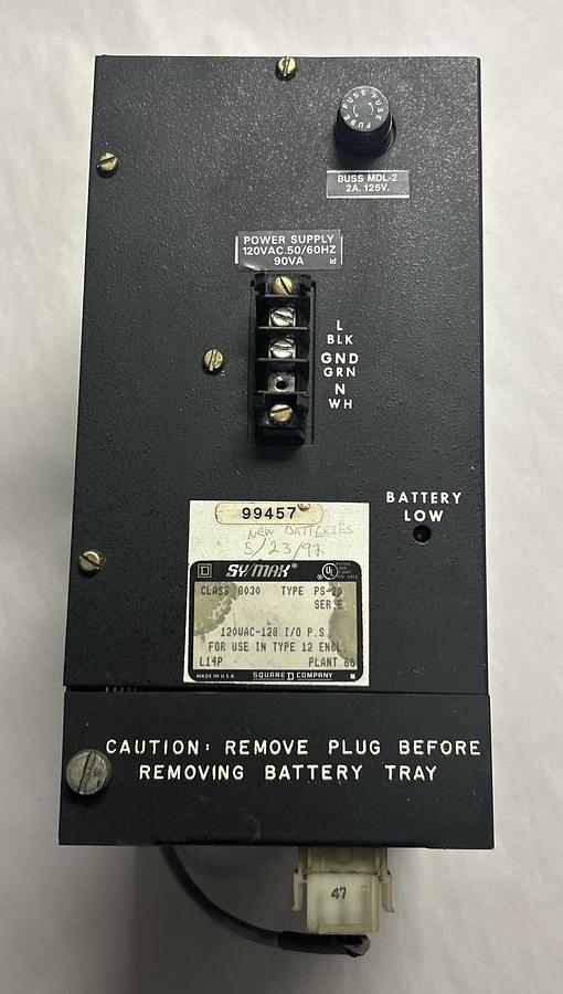 Used SYMAX,8030-PS-20,POWER SUPPLY