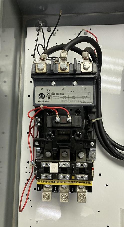 ALLEN BRADLEY,513-EFB-6P-50,SER 1 COMBINATION STARTER SIZE 4 W/ 250A BREAKER NOS