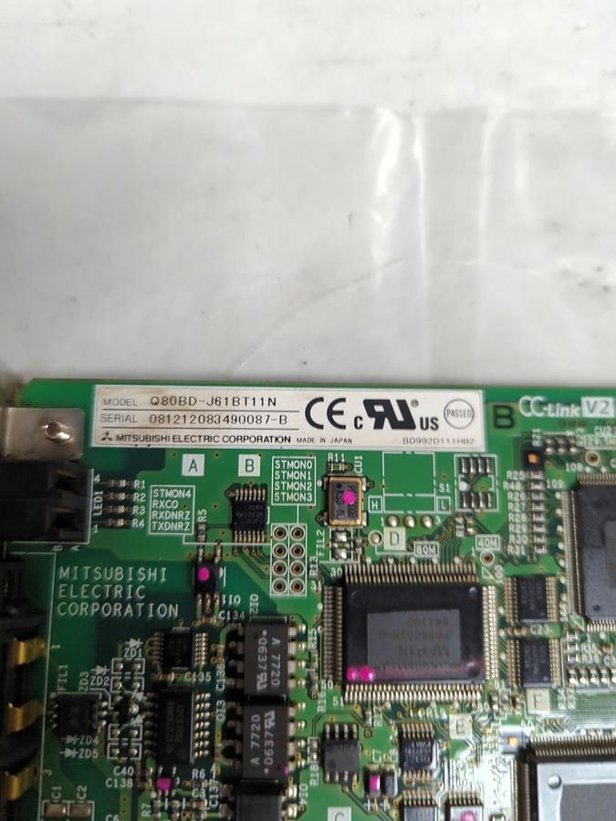 Used MITSUBISHI,Q80BD-J61BT11N,CC-LINK V2 INTERFACE CARD PRE-OWNED