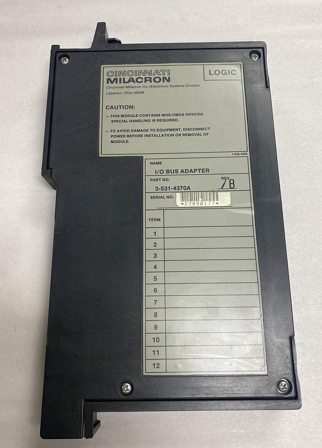 Used Cincinnati Milacron,3-531-4370A,Rev B I/O Bus Adapter Board