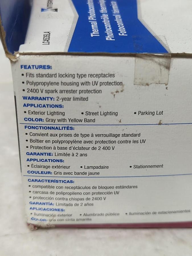 INTERMATIC,LC4535LA,THERMAL PHOTOCONTROL 480V NOS