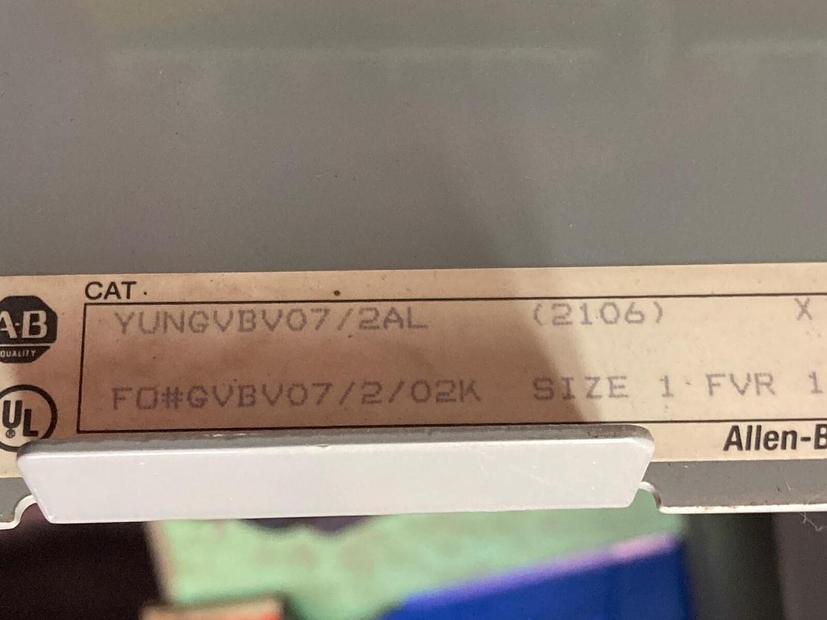 Used Allen-Bradley,2106,Size 1 Fused MCC 20 Inch Starter Feeder Bucket