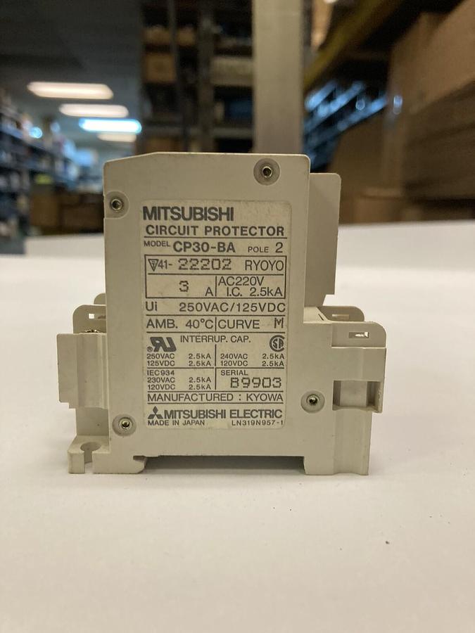 Used Mitsubishi,CP30-BA,2-Pole Circuit Protector