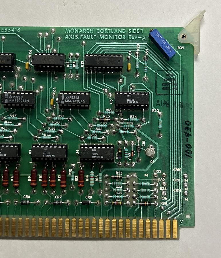 Used MONARCH,E55418,BOARD AXIS FAULT MONITOR