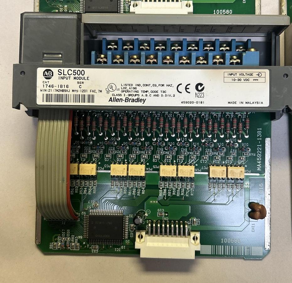 Used ALLEN BRADLEY,1746-IB16,SLC500 INPUT MODULE LOT OF 4