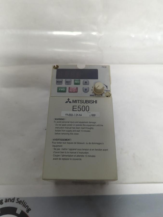 Used MITSUBISHI,FR-E520-0.2K-NA,INVERTER PRE-OWNED
