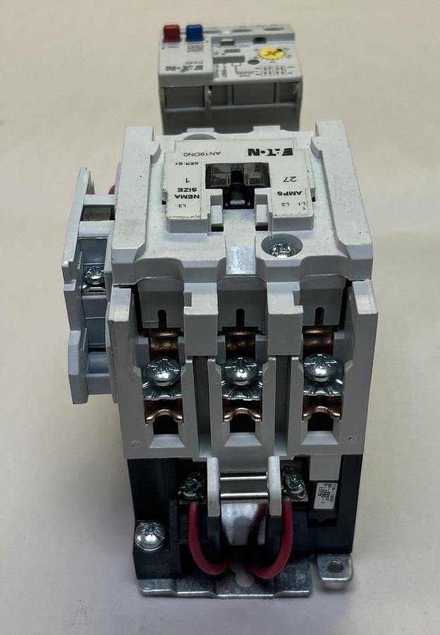 Used EATON,AN19DN0,MOTOR STARTER SIZE 1 27A 600V