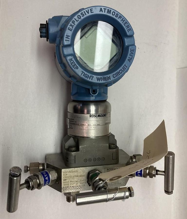 Used Rosemount,300S1AAM5E5,Pressure Transmitter 3626PSI 250BAR 10.5-42.4VDC